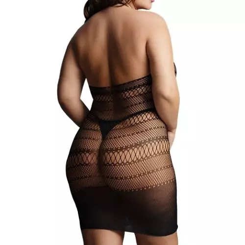 Sexy Kleid Große Größen HIGH LACE Schwarz – 2/8