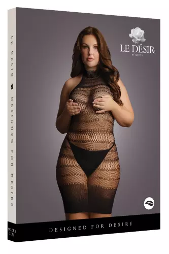 Sexy Kleid Große Größen HIGH LACE Schwarz – 5/8