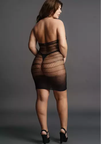 Sexy Kleid Große Größen HIGH LACE Schwarz – 8/8