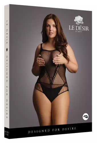 Body Große Größen CONTRAST NET Schwarz – 5/8