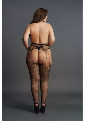 Netzstrumpfhose mit Strumpfhalter PANTYHOSE NET Schwarz – 8/8