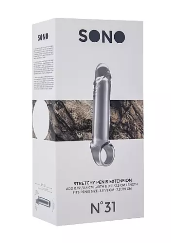Penis-Sleeve Stretchy Penis Sono N31 - 11 x 3 cm Transparent – 3/3