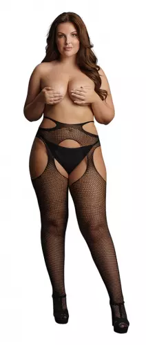 Netzstrumpfhose Große Größe STRAPPY Schwarz – 3/8