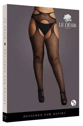 Netzstrumpfhose Große Größe STRAPPY Schwarz – 5/8