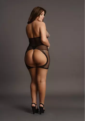 Sexy Kleid Übergröße PEEK-A-BOO Schwarz – 8/8