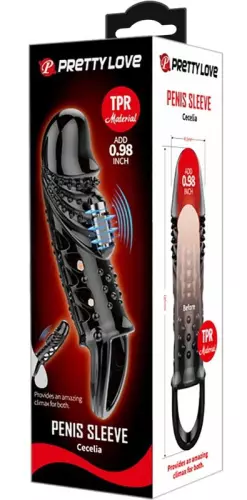 Vibrating Penis Sheath Cecelia Pretty Love 13 x 4cm – 4/4