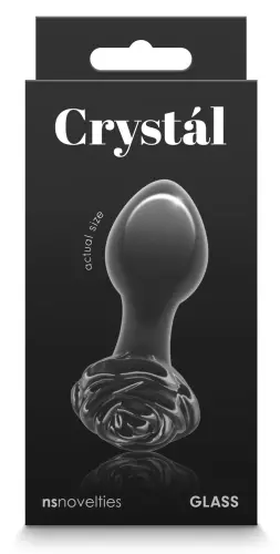 Glasanalplug Crystal Rose 7 x 3.2cm Schwarz – 2/4