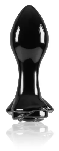 Glasanalplug Crystal Rose 7 x 3.2cm Schwarz – 3/4