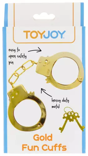 Handschellen aus Metall Fun Cuffs Vergoldet – 3/4