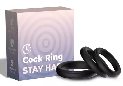 Set van 3 siliconen cockringen Set Ring Zwart – 7/7