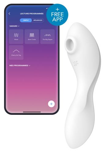 Connected Clitoral Stimulator Curvy Trinity 5 Satisfyer White