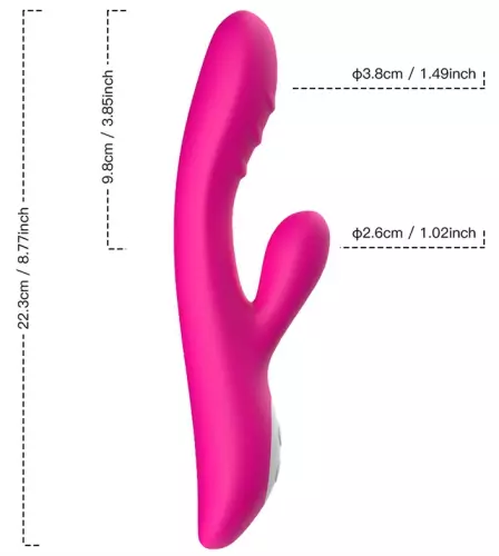 Vibro Rabbit verwarmend Spark 22cm Rose – 5/6