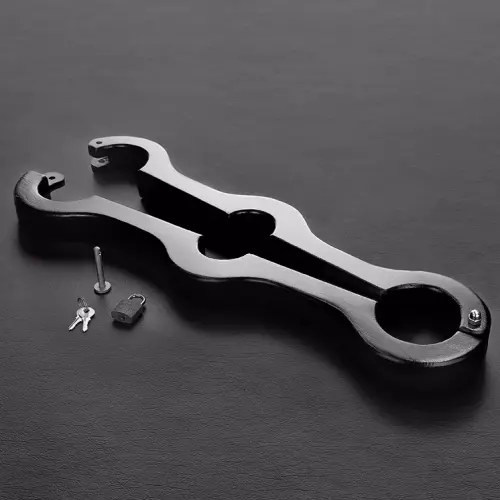 Fesseln-Stange Fesselstange Knöchel-Hoden Schandpfahl Schwarz – 2/2