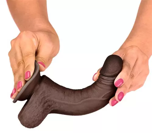 Realistischer Dildo Slidy Cock 12.5 x 3.8cm Braun – 5/6