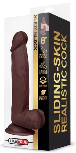 Realistischer Dildo Slidy Cock 15 x 4cm Braun – 2/7