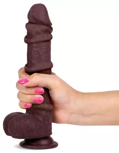 Realistischer Dildo Slidy Cock 17 x 4cm Braun – 3/6