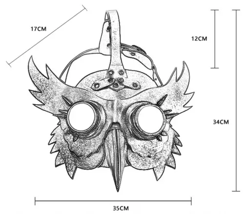 Steampunk-Maske Eule – 5/8