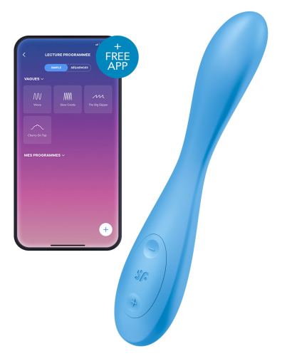 Connected Vibro G-SPOT FLEX 4 Satisfyer 20cm Blue