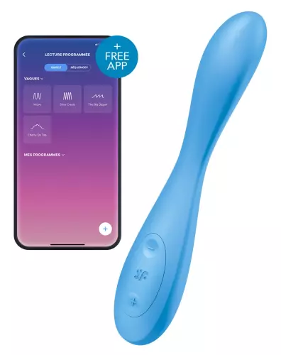 Verbundener Vibrator G-PUNKT FLEX 4 Satisfyer 20cm Blau – 1/8