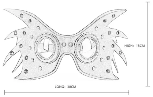 Maske Wingy Schwarz – 10/10