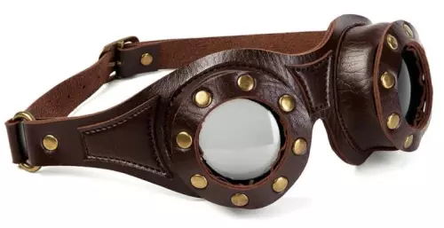 Paar Motorbrille Braun – 3/8