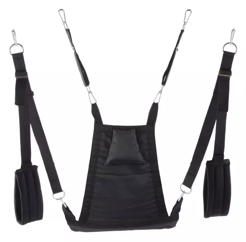 Stoff-Sling Mykonos - Komplettset - 4 Punkte Schwarz – 1/3