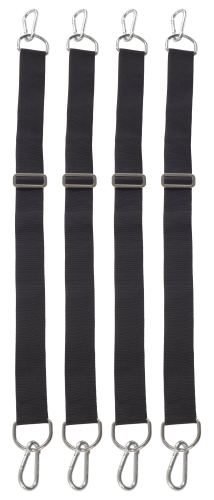 Set of 4 Adjustable Straps with Carabiners 1 Metre