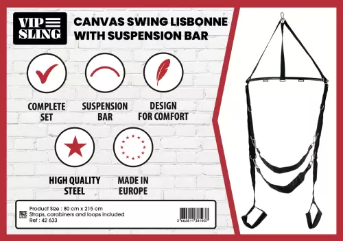 Komplettset Stoffschaukel Lissabon mit Stange – 3/3