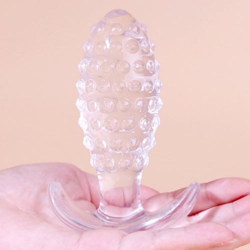 Dotted Pine Transparent Plug S 6.5 x 2.5cm