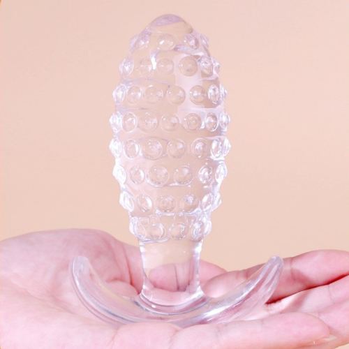Transparent Dotted Pine XL Plug 10.5 x 4cm