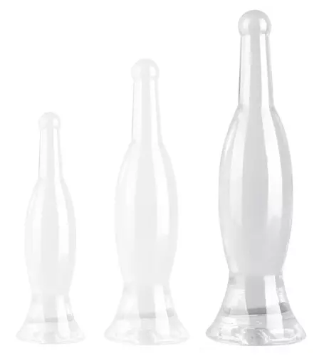 Butt plug transparent Bottle L 26 x 6.5cm – 1/4