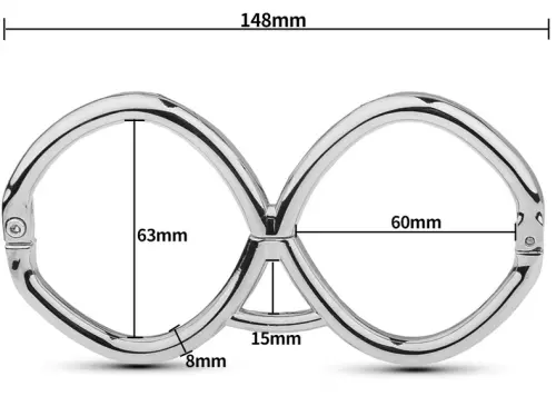 Metall-Handschellen Hex 15cm – 3/7