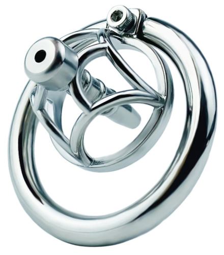 Keuschheitskäfig aus Metall mit Harnröhrenstöpsel Hexy 3 x 3,3cm