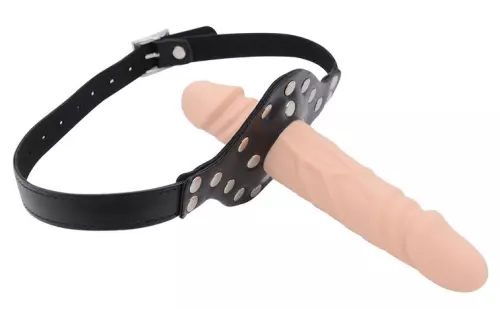 Knebel Doppel-Penis Cock M 13 x 3,3cm – 1/2