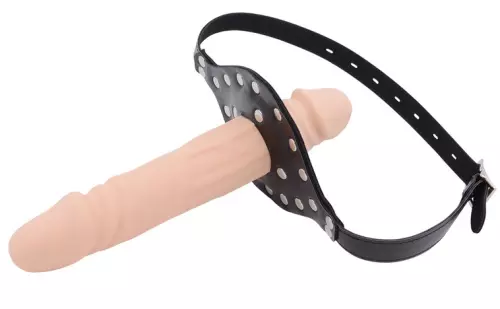Knebel Doppel-Penis Cock M 13 x 3,3cm – 2/2
