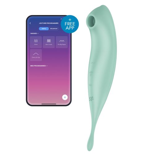 Twirling Pro Connected Clitoris Stimulator Satisfyer Green