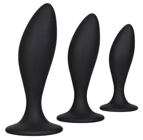 Set mit 3 Silikonplugs Curve Kit Schwarz – 1/15