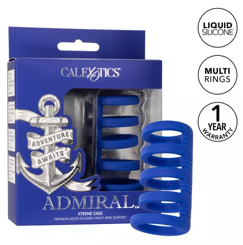 Penismanschette 5 Cockrings Xtreme Cage Admiral 9cm – 5/12