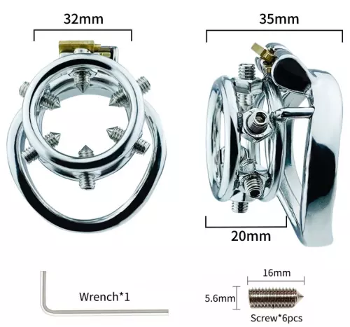 Metall-Keuschheitskäfig Annel Pics 3,5 x 3,2cm – 6/6