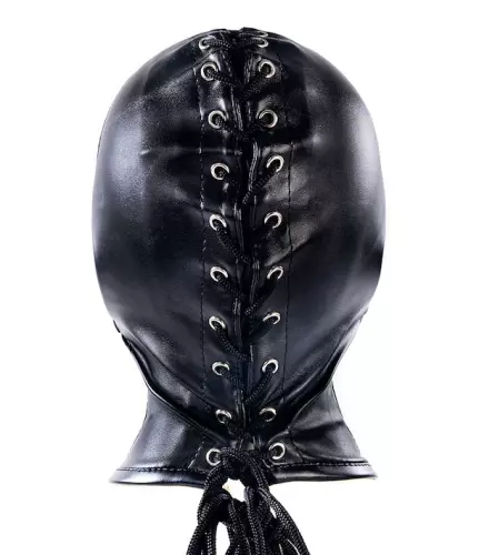 SM-Kapuze mit Knebel und Maske Subfull Schwarz – 4/7
