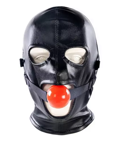 SM-Kapuze mit Knebel und Maske Subfull Schwarz – 5/7