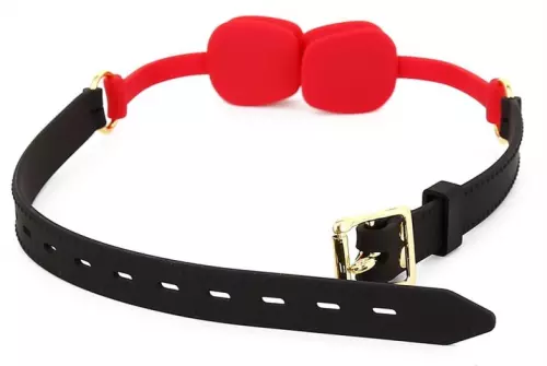 Silikon-Knebel Zen Open Schwarz-Rot – 3/9