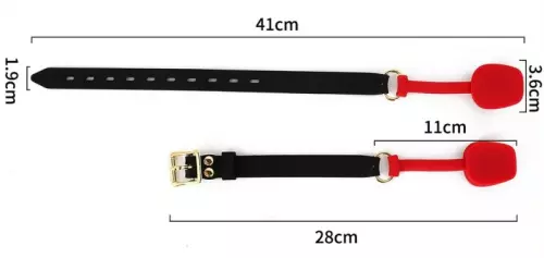 Silikon-Knebel Zen Open Schwarz-Rot – 6/9