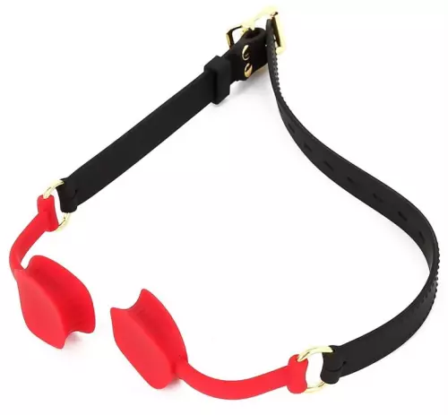 Silikon-Knebel Zen Open Schwarz-Rot – 7/9