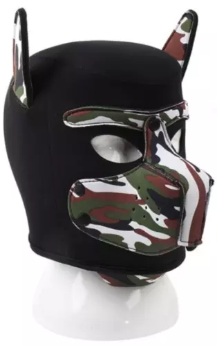 Neoprene Puppy Maske Dog On Schwarz-Camouflage – 1/2