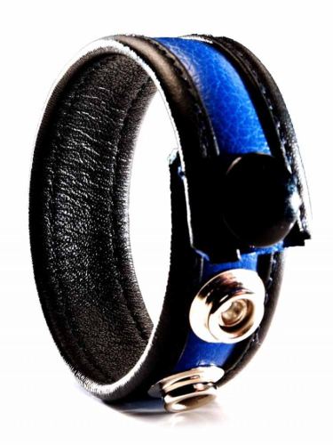 Leather cock ring Blue