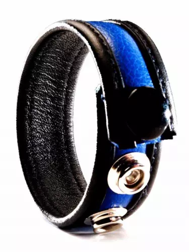 Lederpenisring Blau – 1/5
