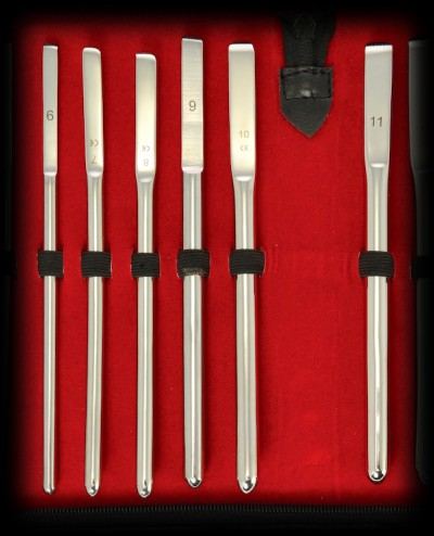 Kit of 6 urethral rods - 6 to 11mm