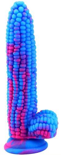 Corn dildo 16 x 4cm Blue-Pink