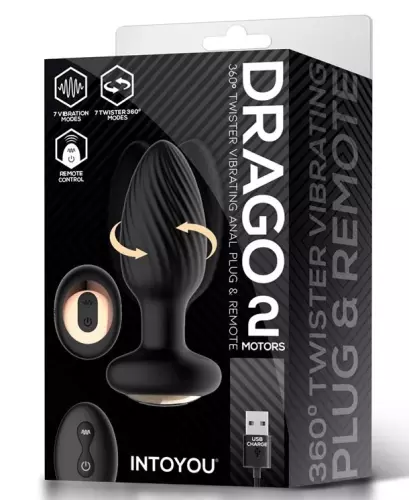 Vibrerend en roterend plug Drago 8 x 3.4cm – 2/9